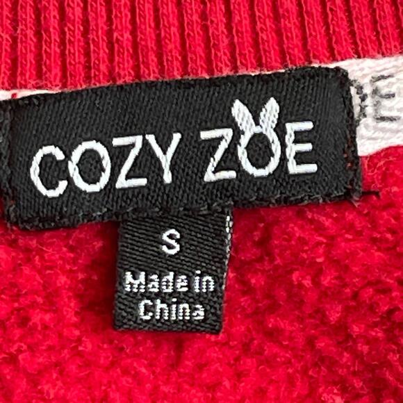 Cozy Zoe SANTA IS MY HO HO HOMIE Ugly Christmas Sweatshirt Size Small - Picture 4 of 5